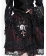 Devil Fashion White Gothic Printed Round Pin Badge