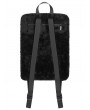 Devil Fashion Black Gothic Printed Chain Embellished Backpack
