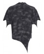Devil Fashion Black Gothic Printed Irregular Loose T-shirt for Women