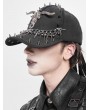 Devil Fashion Black Gothic Punk Spike Studded Cap for Men