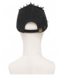 Devil Fashion Black Gothic Punk Spike Studded Cap for Men