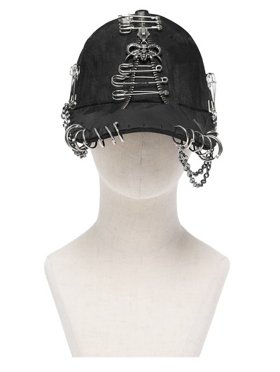 Devil Fashion Black Gothic Punk Rock Zipper Cap for Men