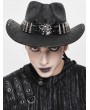 Devil Fashion Black Gothic Skull Punk Bullet Studded Hat for Men