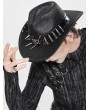 Devil Fashion Black Gothic Skull Punk Bullet Studded Hat for Men