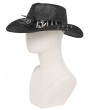 Devil Fashion Black Gothic Skull Punk Bullet Studded Hat for Men