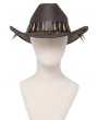 Devil Fashion Brown Gothic Skull Punk Bullet Studded Hat for Men