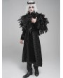 Devil Fashion Black Gothic Retro Lace Appliqued Feather Bolero Cape for Men