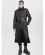 Devil Fashion Black Gothic Punk Asymmetric Zip-Up Jacket for Men