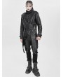 Devil Fashion Black Gothic Punk Asymmetric Zip-Up Jacket for Men