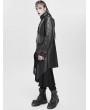 Devil Fashion Black Gothic Punk Asymmetric Zip-Up Jacket for Men
