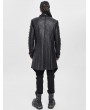Devil Fashion Black Gothic Punk Asymmetric Zip-Up Jacket for Men