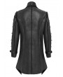 Devil Fashion Black Gothic Punk Asymmetric Zip-Up Jacket for Men