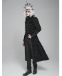 Devil Fashion Black Retro Gothic Stand Collar Embroidered Velvet Party Coat for Men
