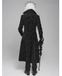 Devil Fashion Black Retro Gothic Stand Collar Embroidered Velvet Party Coat for Men
