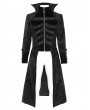 Devil Fashion Black Retro Gothic Stand Collar Embroidered Velvet Party Coat for Men