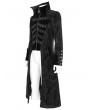 Devil Fashion Black Retro Gothic Stand Collar Embroidered Velvet Party Coat for Men