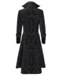 Devil Fashion Black Retro Gothic Stand Collar Embroidered Velvet Party Coat for Men