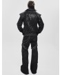 Devil Fashion Black Gothic Punk Shirring Zip-Up Jacket for Men