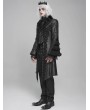 Devil Fashion Black Retro Gothic Lace-Up Faux Leather Party Jacket for Men