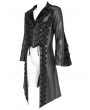 Devil Fashion Black Retro Gothic Lace-Up Faux Leather Party Jacket for Men