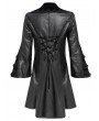 Devil Fashion Black Retro Gothic Lace-Up Faux Leather Party Jacket for Men