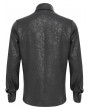Devil Fashion Black Gothic Punk Buckle Chain Long Sleeve Shirt for Men