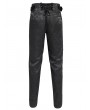 Devil Fashion Black Gothic Victorian Velvet Patch Buckle Pants for Men