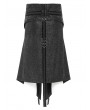 Devil Fashion Black Gothic Punk Rock Strap Half Skirt for Men
