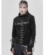 Devil Fashion Black Gothic Punk Eyelet Chain Long Sleeve T-Shirt for Men