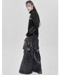 Devil Fashion Black Gothic Punk Eyelet Chain Long Sleeve T-Shirt for Men