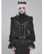 Devil Fashion Black and Gray Retro Gothic Patterned Swallowtail Waistcoat for Men