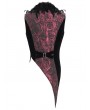 Devil Fashion Red and Black Retro Gothic Feather Asymmetric Tailed Waistcoat for Men