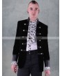 Pentagramme Black Double-Breasted Gothic Jacket for Men