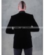 Pentagramme Black Double-Breasted Gothic Jacket for Men