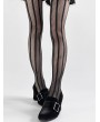 Black Gothic Skeleton Bat Buckle Block Heeled Shoes