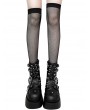 Black Gothic Punk Cross Rivet Platform Ankle Boots