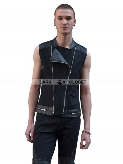 Pentagramme Black Gothic Punk Sleeveless Shirt for Men