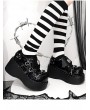 Black Gothic Demon Wings Punk Studded Platform Shoes