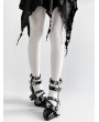 Black Gothic Ankle Strap Stiletto Pointed High Heels