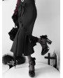 Black Gothic Criss-Cross Bow Strap Platform High Heels