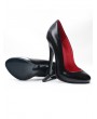 Black Gothic PU Stiletto High Heel Closed Toe Shoes