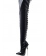 Black Patent Leather Sexy Gothic Over-the-Knee Boots