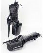 Black Gothic Patent Stiletto High Heel Platform Boots