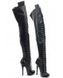 Black Gothic Sexy Stiletto Over The Knee Thigh High Boots