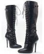 Black Gothic Pointed Toe Stiletto Heel Victorian Boots