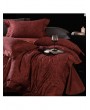 Red Luxury Flower Printed Gothic Wedding Comforter Set