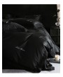 Black Gothic Lace Trim Luxury Comforter Set