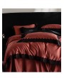 Wine Red Gothic Lace Trim Luxury Comforter Set