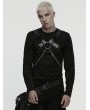 Punk Rave Black Gothic Punk Men's Harness with Detachable Chain