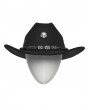 Punk Rave Black Gothic Punk Skull Chain Stylish Cowboy Hat